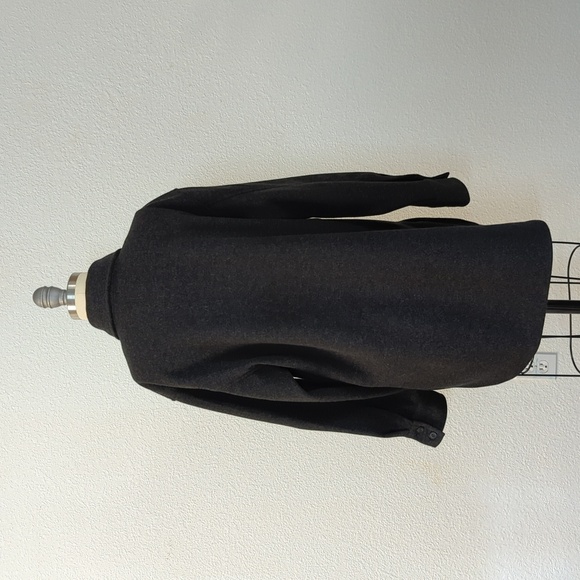 H&M Collar Button Down Fleece Shacket Jacket Gray XS hipster casual fall hiking - Picture 2 of 9